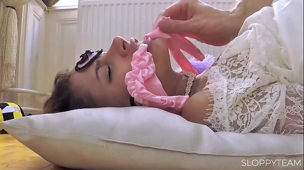 POV Close Up - tied up Bondage Sex & BJ Spit on her Face Thumbnail