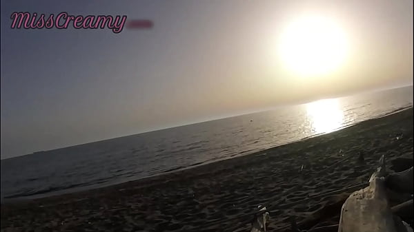 Stranger caught my wife touching and masturbating my cock on a public nude beach - MissCreamy