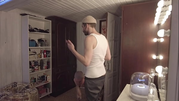 The stepfather roughly and harshly fucked his obedient fagot stepson and came all over his ass like a dirty whore