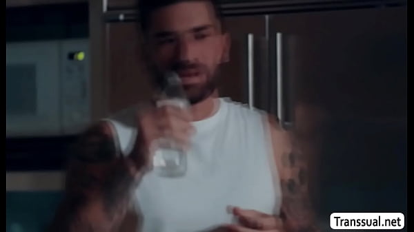 My handsome stepbro bang my asshole in kitchen