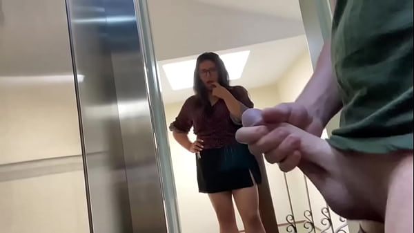 ELEVATOR ADVENTURE Neighbor Milf returns from party and she can't resist
