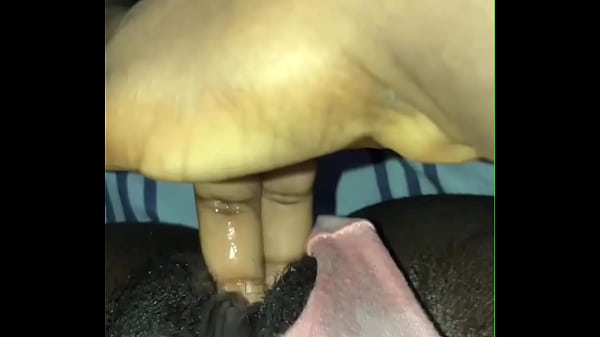 Ebony solo masturbation