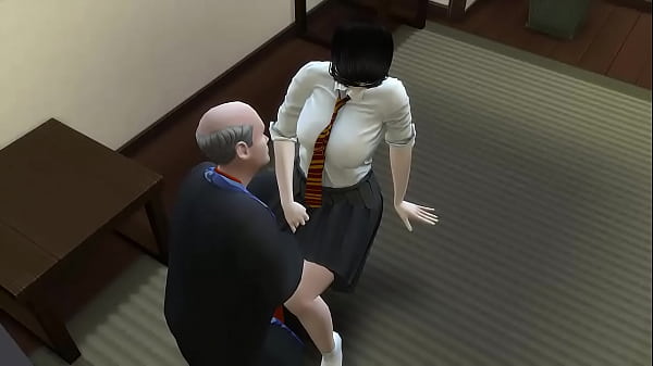 Japanese Step father taking care of his college step daughter Thumbnail