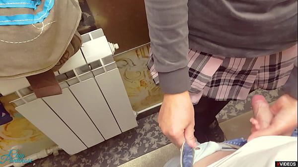 Teacher cum in me in the school toilet