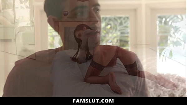 Horny Stepmom Pulls Her Young Stepson Into Her World of Sexual Desires, Stripping Down and Exposing Her Cute Tits and Fat Ass – Famslut