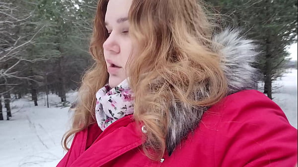 POV Facial Sexy student sucks cock in the park and plays with cum on her big tits and cute face