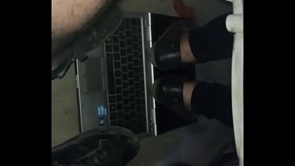 Candid laptop trample Thumbnail