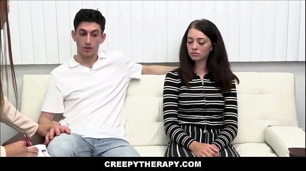 CreepyTherapy - Big Tits Blonde MILF Family Shrink Threesome With Teen Stepsister & Stepbrother During Therapy Session - Corra Cox, Kenzie Love, Nick Strokes
