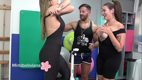 Threesome with our personal trainer in Valencia