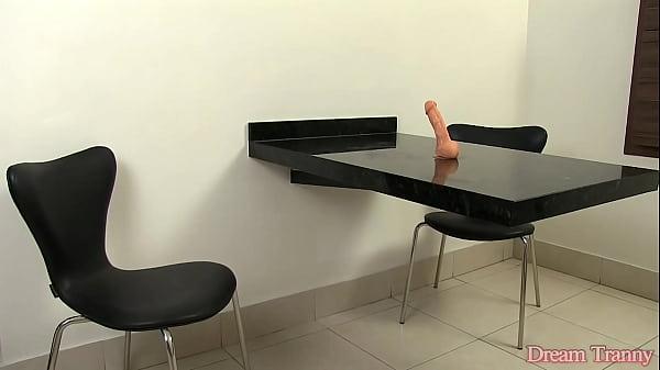 Blonde Tranny Barbara Perez Fucks Her Ass with a Dildo