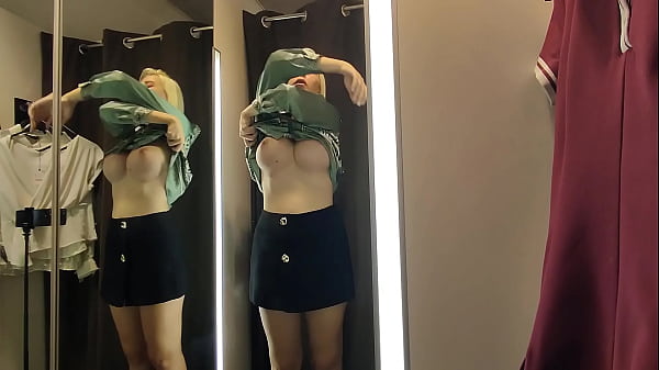 Try on haul sexy clothes, completely transparent try on in the fitting room