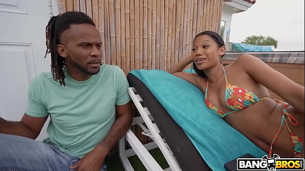 BANGBROS - Eden West Is Out In The Garden When Her Stepbro Jay Bangher Crawls Towards Her Craving For Her Pussy