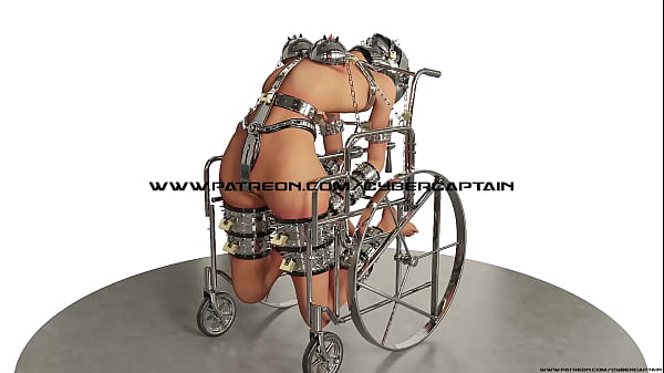 Preso em cadeira de rodas Hardcore 3D Animação BDSM