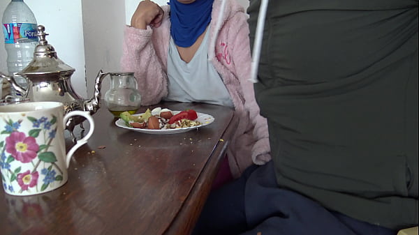 turkish stepmother masturbates her stepson while having breakfast