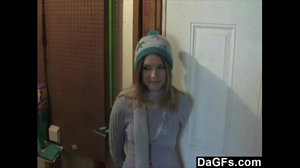 My cute neighbor shows to me her slim body and plays with her pussy