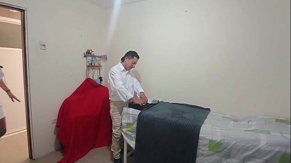 Old perverted masseur fucks beautiful woman with delicious pussy