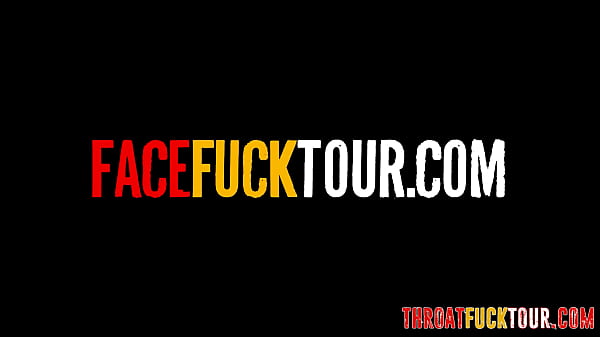 Cute Latina teen gets face fucked hard and big dick guy face fucked hard