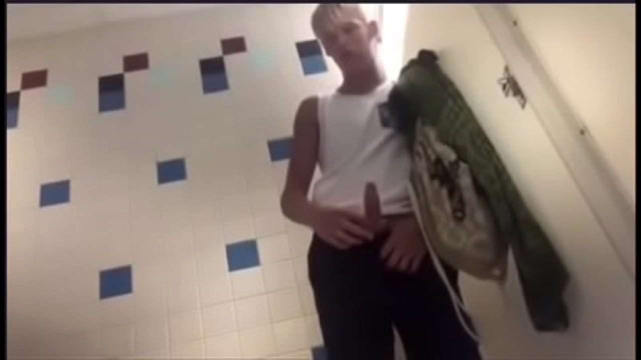 Spy cam boy jerking off in pool locker room