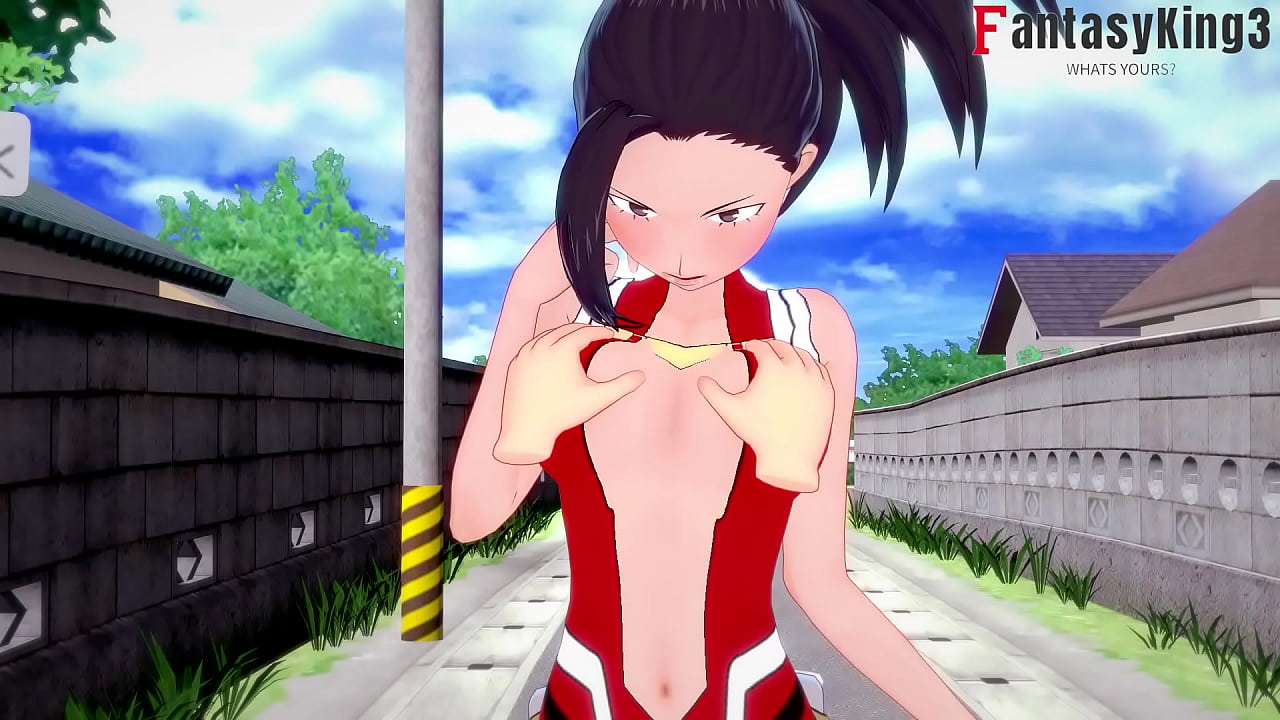 Momo Yaoyorozu blowjob and titijob in the streets pov  Boku no Hero  Short more on red