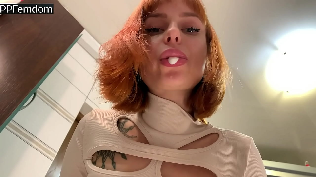POV Spit and Toilet Slavery Pissing With Redhead Mistress Kira pic