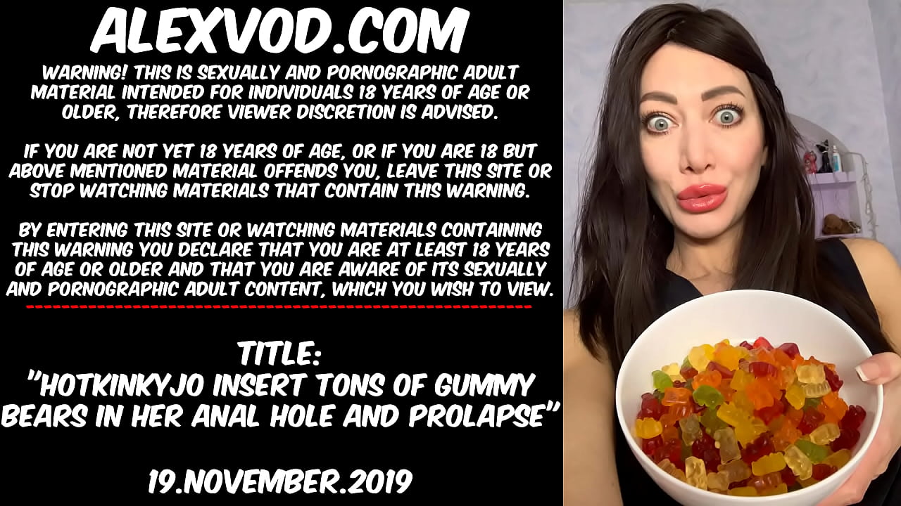 Hotkinkyjo insert tons of gummy bears in her anal hole and prolapse The Best Free Porn - Porn.hentaihi.net