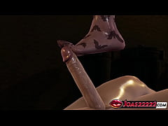  - Halloween Witch Elsa: Sexy Anime Girl in Stockings - Intense Titjob and Footjob Stimulation!