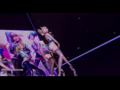  - [MMD] Everglow - Dun Dun League of Legends Ahri Akali Kaisa Evelynn Seraphine Hot Striptease Uncensored Hentai