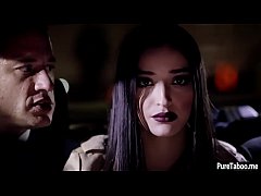  - Slut teen got rough banged in a domination threesome sex