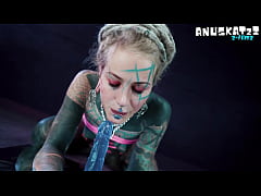  - Your Trippy hippie plays with pippie and anal dildo