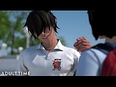  - ADULT TIME Hentai Sex Headmaster Makes Tardy Classmates Fuck In Front Of Everyone