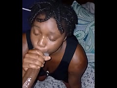  - Came all over her lips & she kept sucking until it all was gone