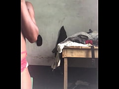  - crazybitch twerking from half naked till she went completely naked