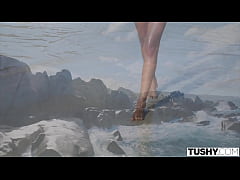  - TUSHY Gorgeous model Mia with perfect ass gapes wide open