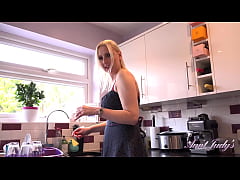  - AuntJudys - 42yo Hot Blonde MILF Tracey - Kitchen JOI