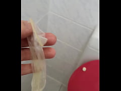  - play with used cumfilled condom from stranger