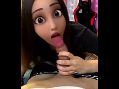  - Cute cartoon princess suck dick lovenly POV