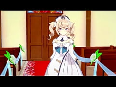  - Genshin Impact Hentai - Barbara x Venti Sex in a church - Japanese Asian Manga Anime Game Porn
