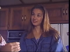  - Two gorgeous long-haired lesbians with beautiful figures are curiously kissing and caressing pussies with tongues and fucking with a dildo