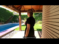  - Huge tits latina MILF analized by a pool boy
