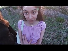  - Having fun with two stranger teens that come back from POV PUBLIC SEX!