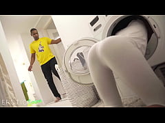  - Horny slim young Ebony with big crush on her housemates BBC gets fucked in the ass for anal orgasm