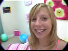  - CHASTITY LYNN Cute 19 YO Blonde Teen Huge Cock POV Blowjob and Cum Facial