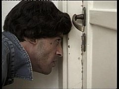  - Young boy spies her jerking off her pussy!