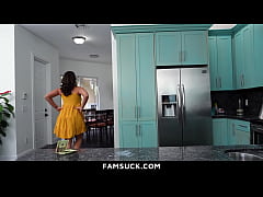  - Thick Stepmom and Stepsister Having Threesome With Stepson - Famsuck