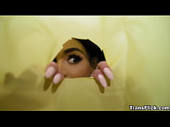  - Goofy and funny, yet this TS scene is damn fucking good! Pair three of the most outrageous trannies Jade Venus, Eva Maxim and Ariel Demure together, and you can't go wrong!