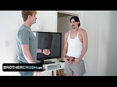  - Hunk StepBro Jack Hunter Whips Out His Gigantic Cock And Max Lorde Can't Resist It - BrotherCrush