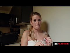  - First Interracial Ever! Texas Blonde Holly Milks Huge Dark Dick!
