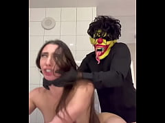  - Gibby The Clown Serving Severe Backshots To White Slut While Her Boyfriend Is Playing Fortnite