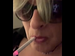  - Cd Nikki sexy smoking with pink lipstick and dangles