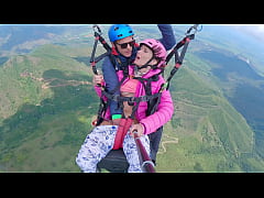  - Wet Pussy SQUIRTING IN THE SKY 2200m High In The Clouds while PARAGLIDING